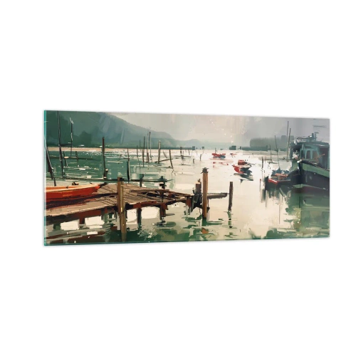 Quadro su vetro - Imbevuto di luna fusa - 100x40 cm