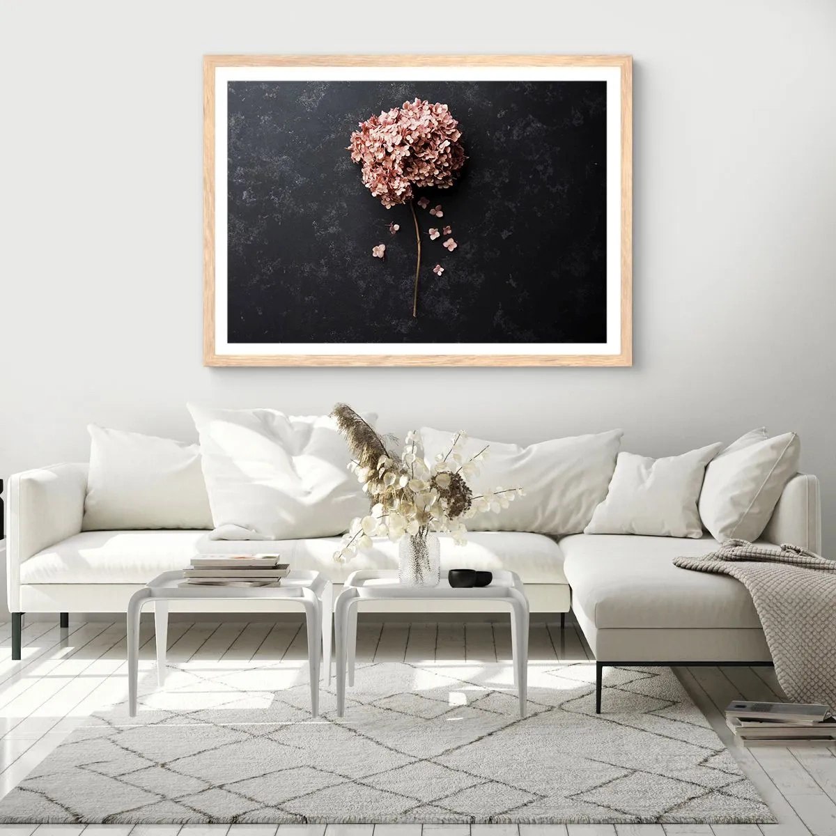 Poster in cornice rovere chiaro - Un vero segno romantico - 50x40 cm