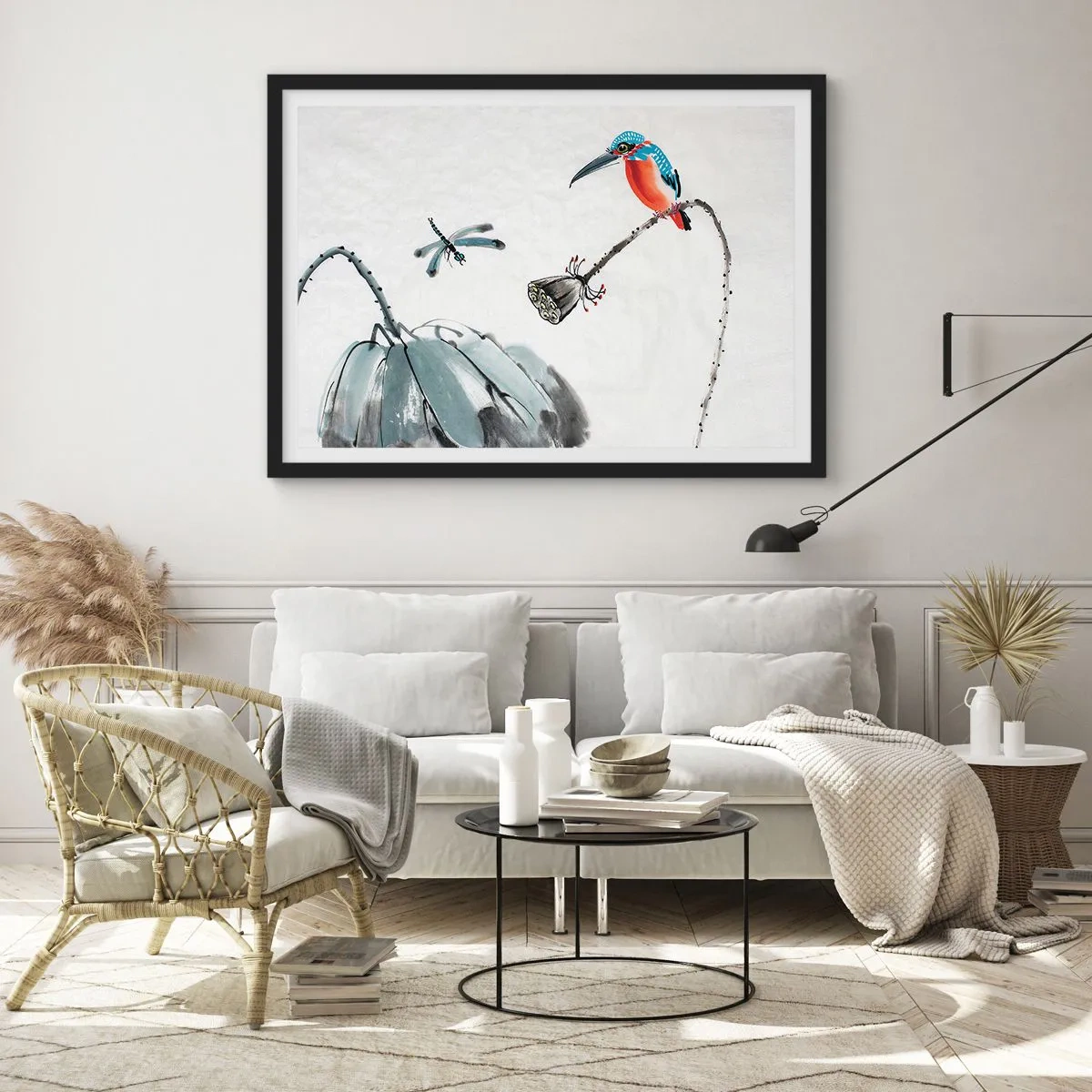 Poster in cornice nera - La vita del prato - 50x40 cm