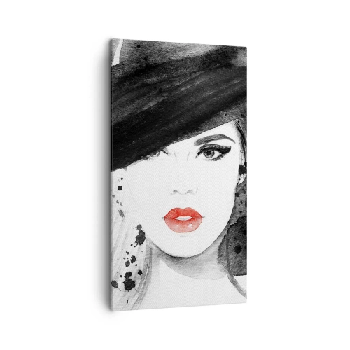 Quadro su tela - Stampe su Tela - Donna in nero - 45x80 cm