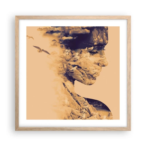 Poster in cornice rovere chiaro - Bella di natura - 50x50 cm