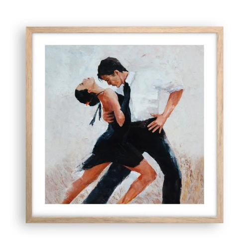 Poster in cornice rovere chiaro - Il tango dei miei sogni - 50x50 cm