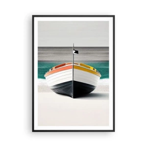 Poster in cornice nera - Al suo posto - 70x100 cm