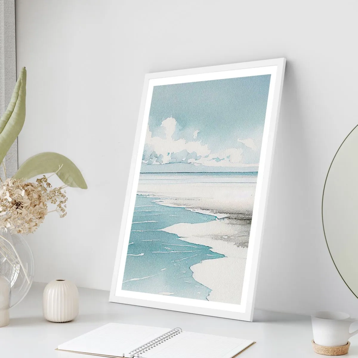 Poster in cornice bianca - Marea dolce - 30x40 cm