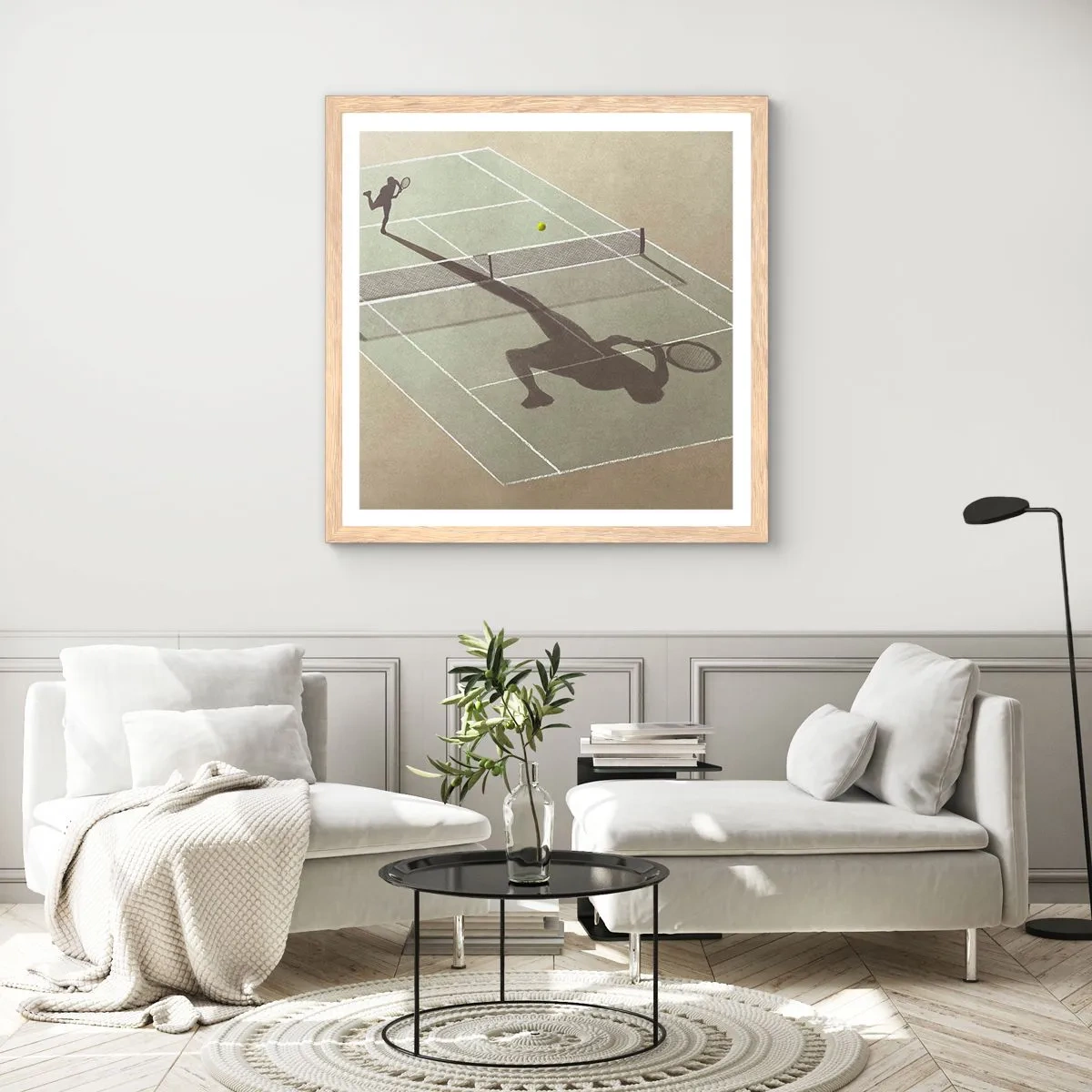 Poster in cornice rovere chiaro - Sconfiggere se stesso - 40x40 cm