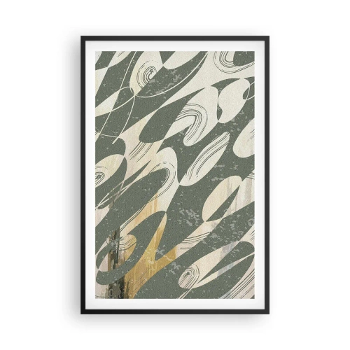 Poster in cornice nera - Astrazione ritmica - 61x91 cm