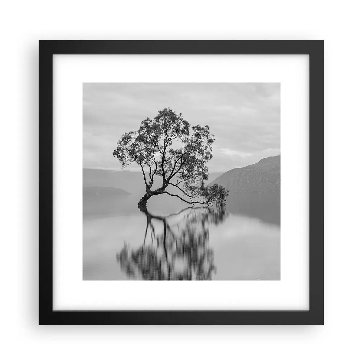 Poster in cornice nera - C'è un paese così - 30x30 cm