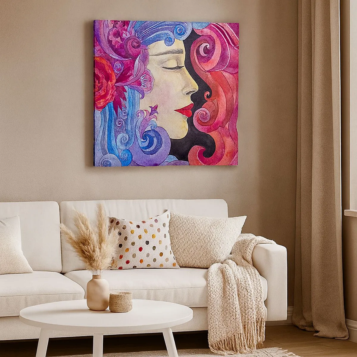 Quadro su tela - Stampe su Tela - L'Art Nouveau è sempre viva - 30x30 cm