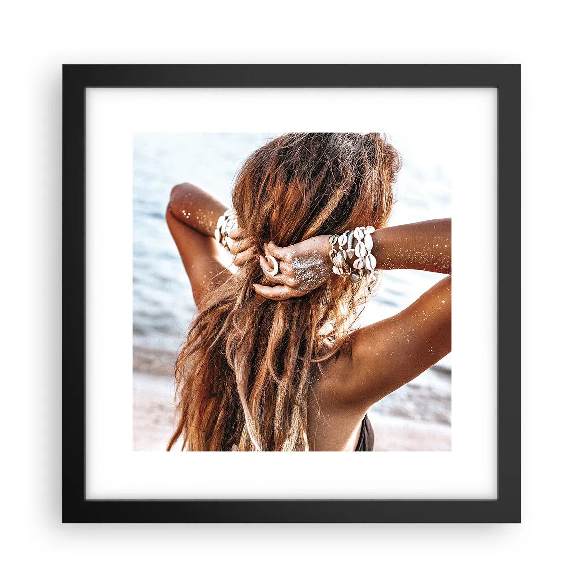 Poster in cornice nera - Sorella dell'acqua e del sole - 30x30 cm