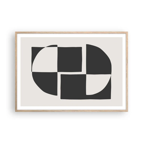 Poster in cornice rovere chiaro - Antitesi - sintesi - 100x70 cm
