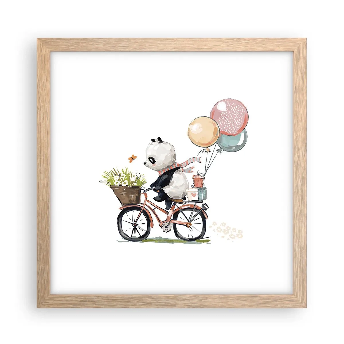 Poster in cornice rovere chiaro - Giorno felice - 30x30 cm