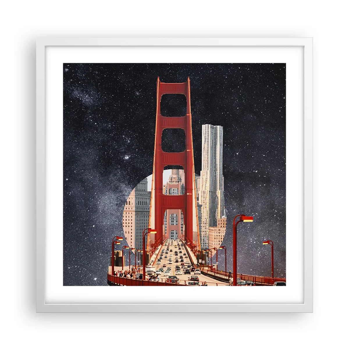 Poster in cornice bianca - Sempre al centro - 50x50 cm