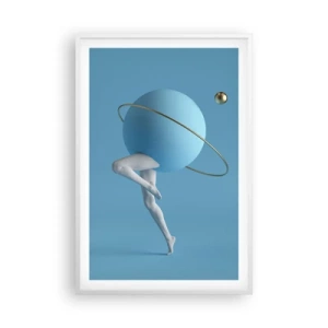 Poster in cornice bianca - E i pianeti folleggiano - 61x91 cm