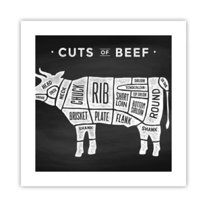 Poster - Il sillabario del macellaio - 40x40 cm