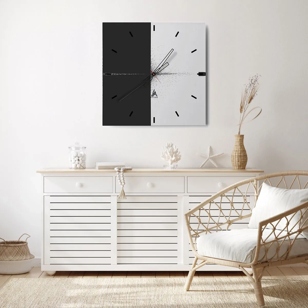 Orologio da parete - Orologio in Vetro - Dritto allo scopo - 40x40 cm