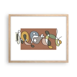Poster in cornice rovere chiaro - Un'astrazione da ridere - 50x40 cm
