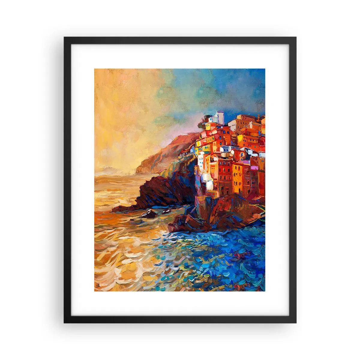 Poster in cornice nera - Atmosfera italiana - 40x50 cm