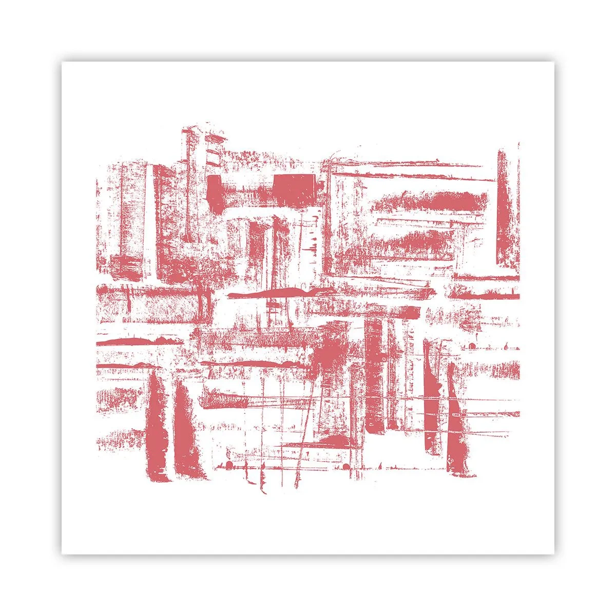 Poster - Città rossa - 50x50 cm