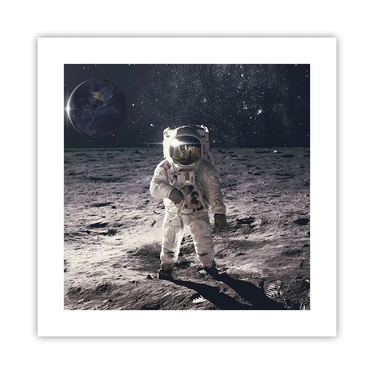 Poster - Saluti dalla luna - 40x40 cm