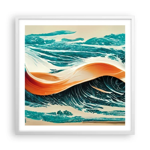 Poster in cornice bianca - Il sogno del surfista - 60x60 cm