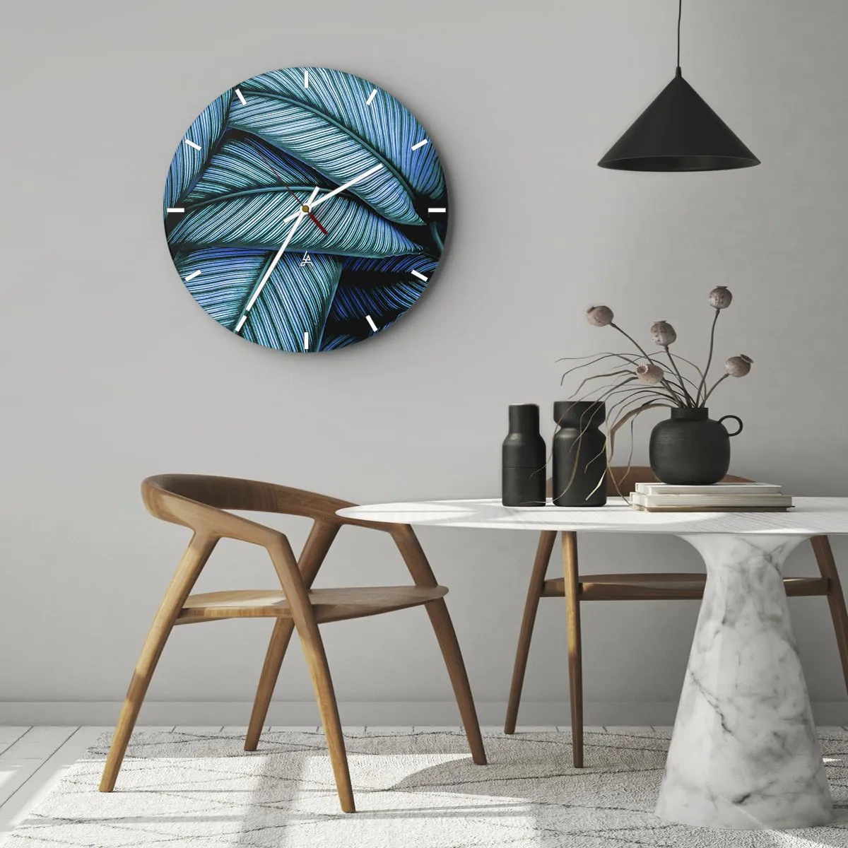 Orologio da parete - Orologio in Vetro - Le linee della vita - 40x40 cm