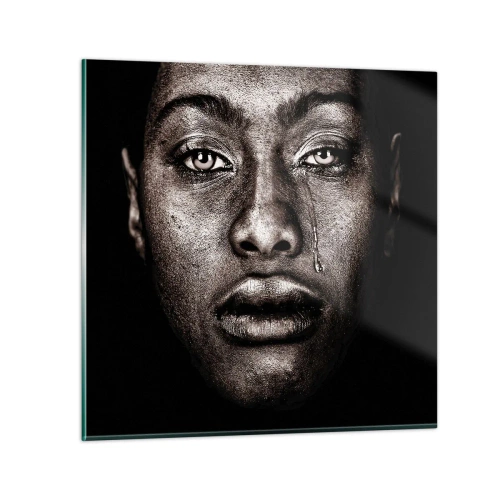 Quadro su vetro - Un'unica lacrima - 40x40 cm