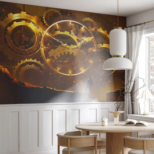 Fotomurali Premium Canvas - Alla fonte del tempo - Astrazione, Pezzo, Grafica - 300x210 cm