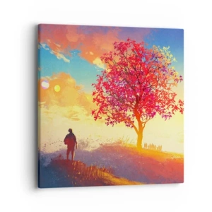 Quadro su tela - Stampe su Tela - Pellegrino alla meta - 40x40 cm