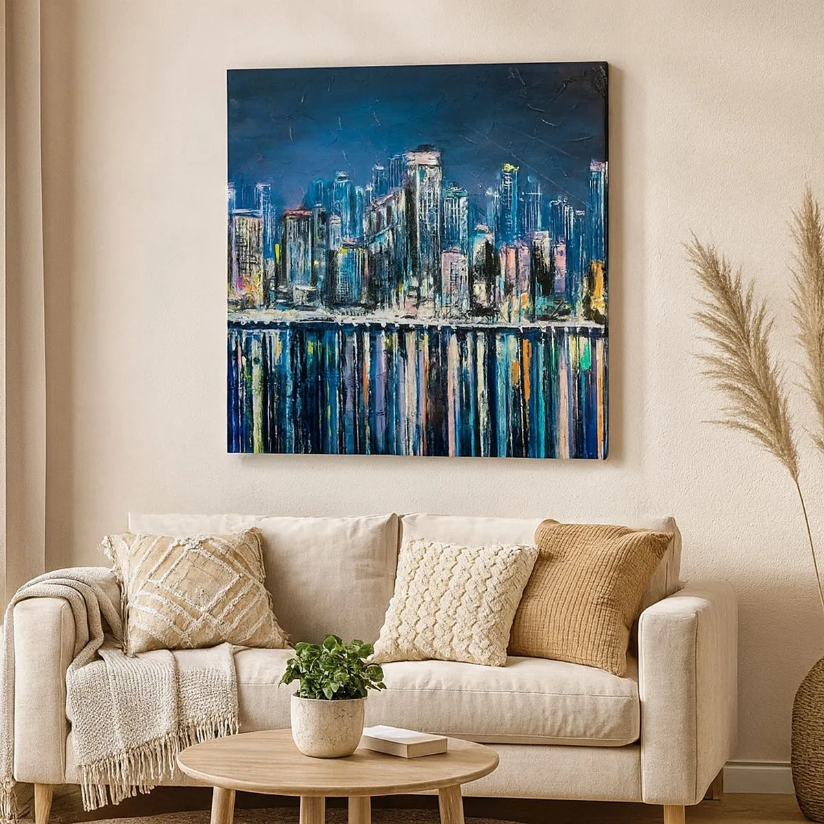 Quadro su tela - Stampe su Tela - Cascata di luci - 30x30 cm