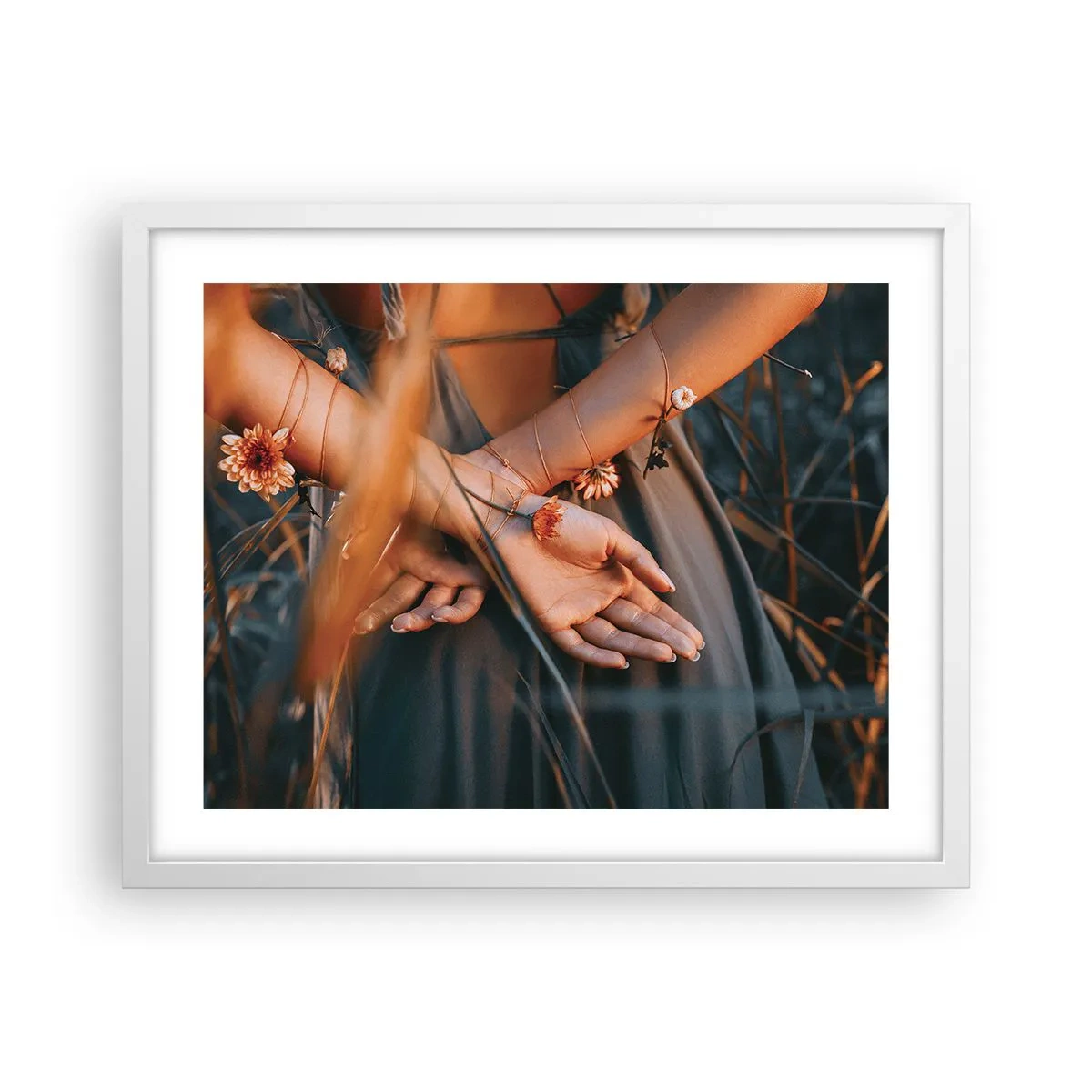 Poster in cornice bianca - Legata alla natura - 50x40 cm