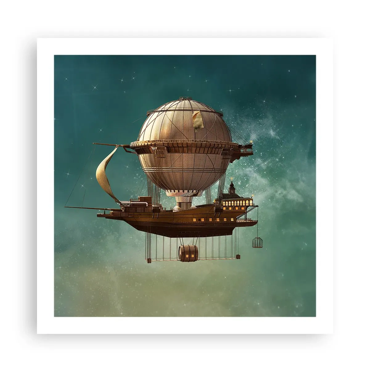 Poster - Saluti da Jules Verne - 60x60 cm
