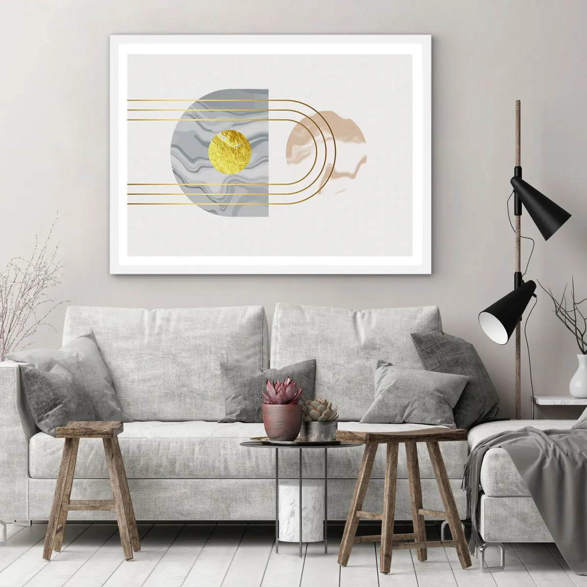 Poster in cornice bianca - Chiarezza e lucentezza - 100x70 cm