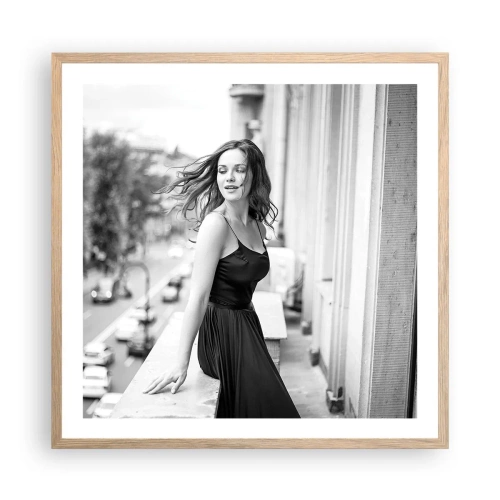 Poster in cornice rovere chiaro - Sicuramente parigina - 60x60 cm