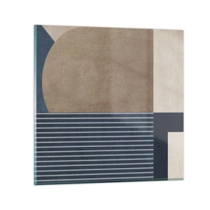 Quadro su vetro - Composizione di semplicità e rotondità - 50x50 cm