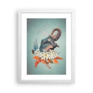 Poster in cornice bianca - Barrito di gioia - 30x40 cm