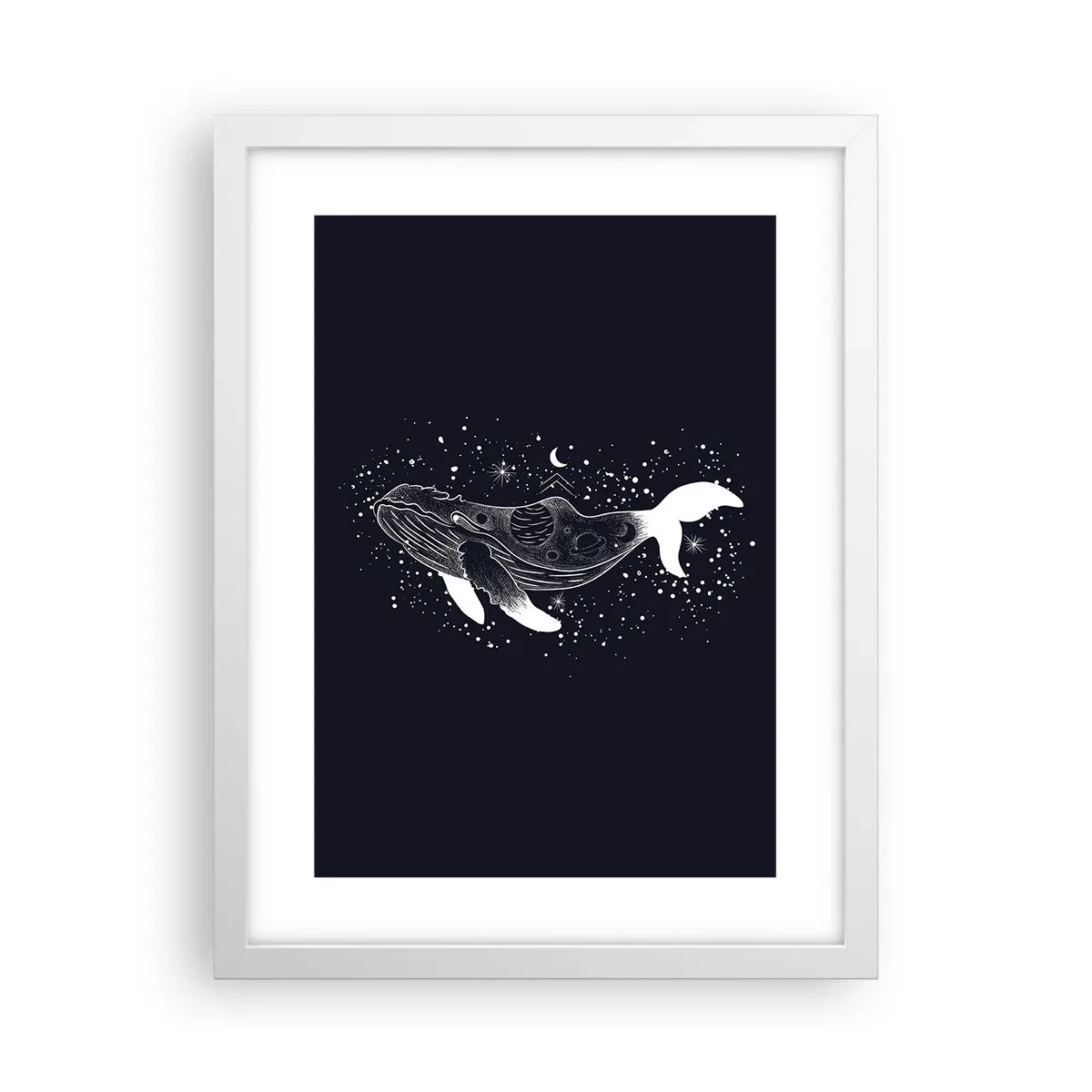 Poster in cornice bianca - Nell'oceano dell'universo - 30x40 cm