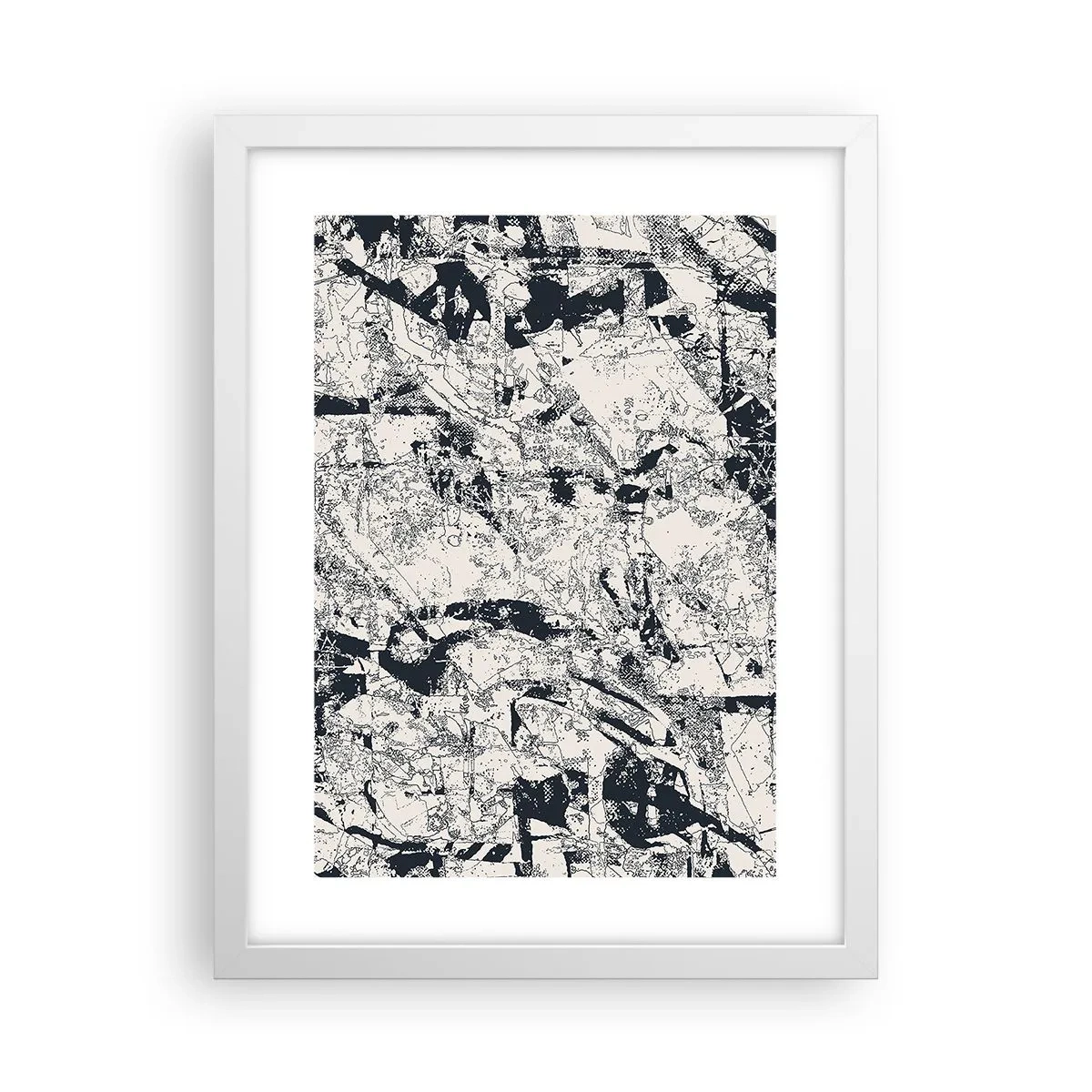 Poster in cornice bianca - La compenetrazione degli opposti - 30x40 cm