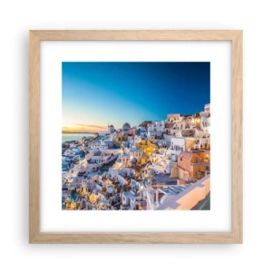 Poster in cornice rovere chiaro - Essenza della grecità - 30x30 cm