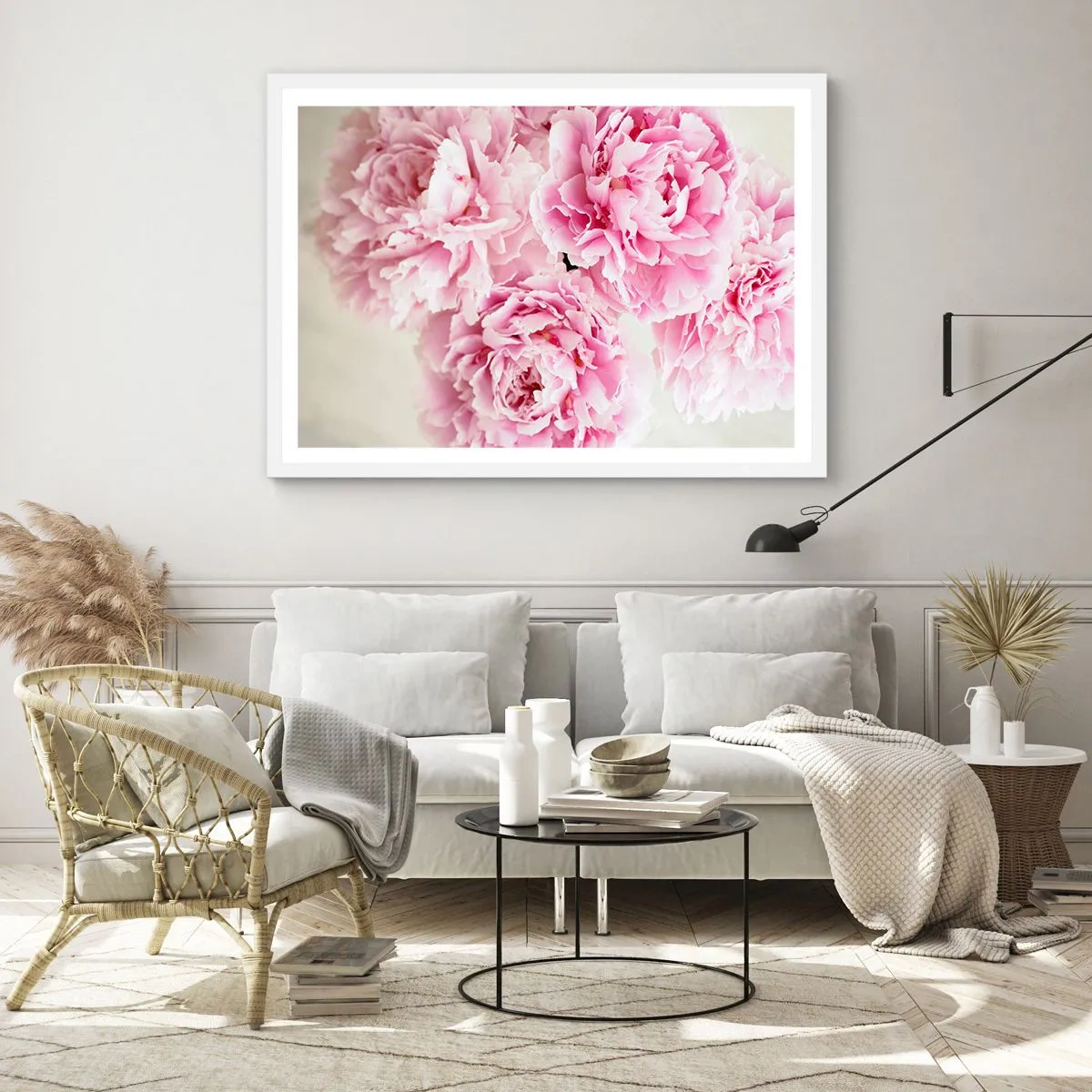Poster in cornice bianca - Nel fasto rosa - 50x40 cm