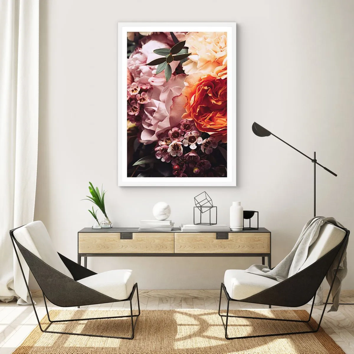 Poster in cornice bianca - Avvolti dalla bellezza - 50x70 cm