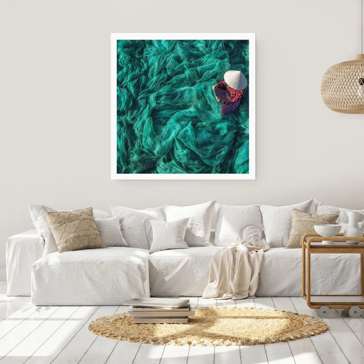 Poster - Nel mare di reti - 40x40 cm