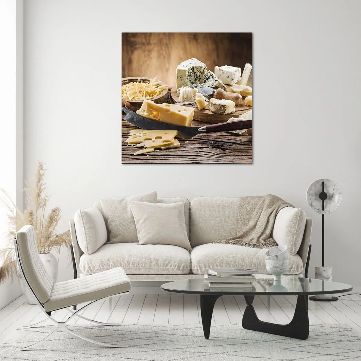 Quadro su vetro - Sorridi al formaggio - 30x30 cm
