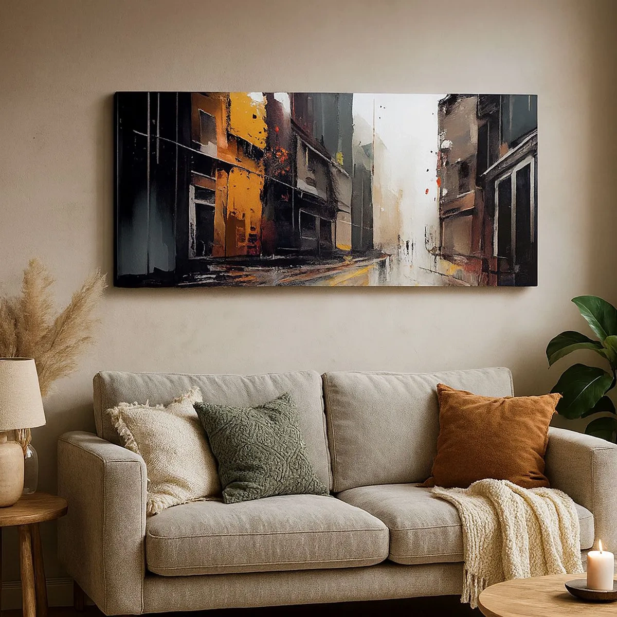 Quadro su tela - Stampe su Tela - Un giorno di pioggia - 100x40 cm