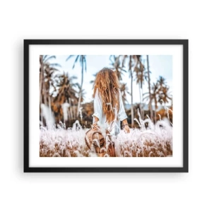 Poster in cornice nera - Nata dalla lanugine dell'erba - 50x40 cm