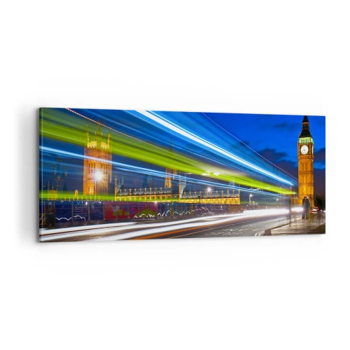 Quadro su tela - Stampe su Tela - Sotto lo sguardo del Big Ben - 100x40 cm