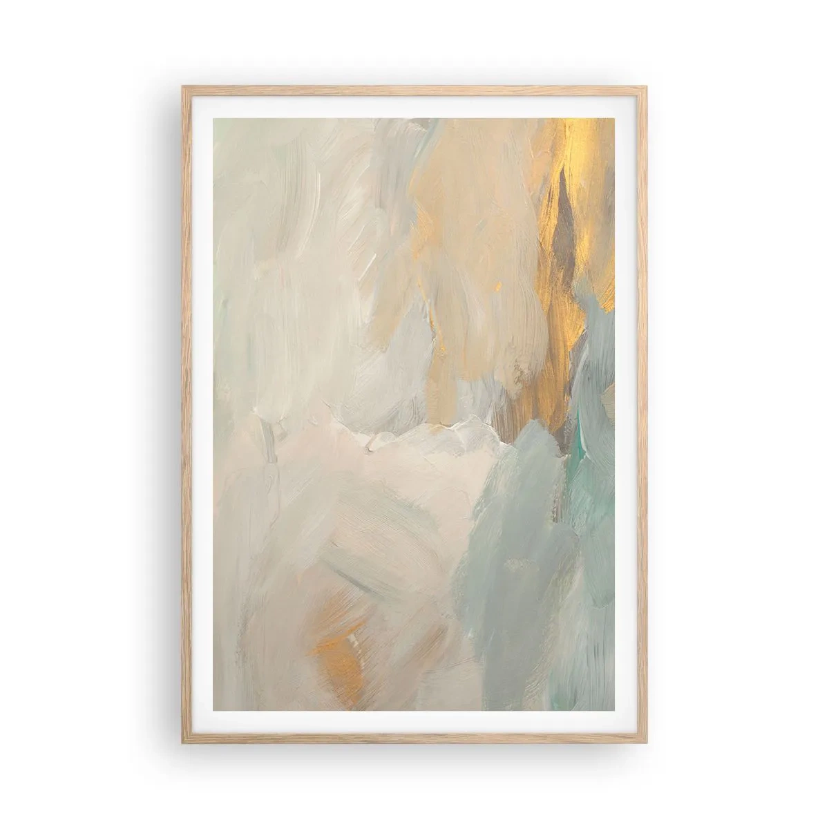 Poster in cornice rovere chiaro - Astrazione: il paese della mitezza - 70x100 cm