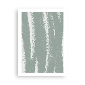 Poster - Una composizione minimalista nei toni del verde e del bianco - 50x70cm - Astrazione in clima invernale - Decorazione murale moderna per soggiorno e camera da letto ARTTOR