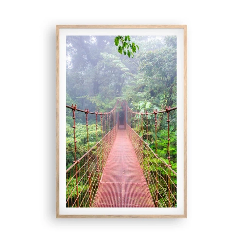 Poster in cornice rovere chiaro - Sospeso sopra gli alberi - 61x91 cm