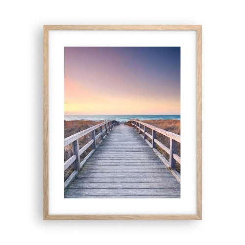 Poster in cornice rovere chiaro - Aurora serale baltica - 40x50 cm