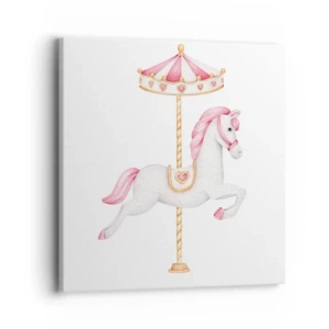 Quadro su tela - Stampe su Tela - Partito al galoppo. - 40x40 cm